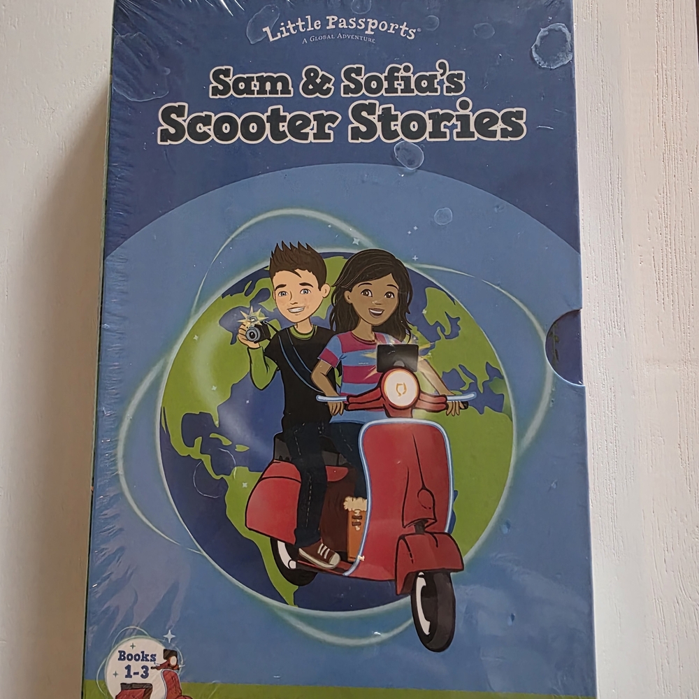 Little Passports Sam & Sofias Scooter Stories Books 1-3 Th3 Globetrotting Series